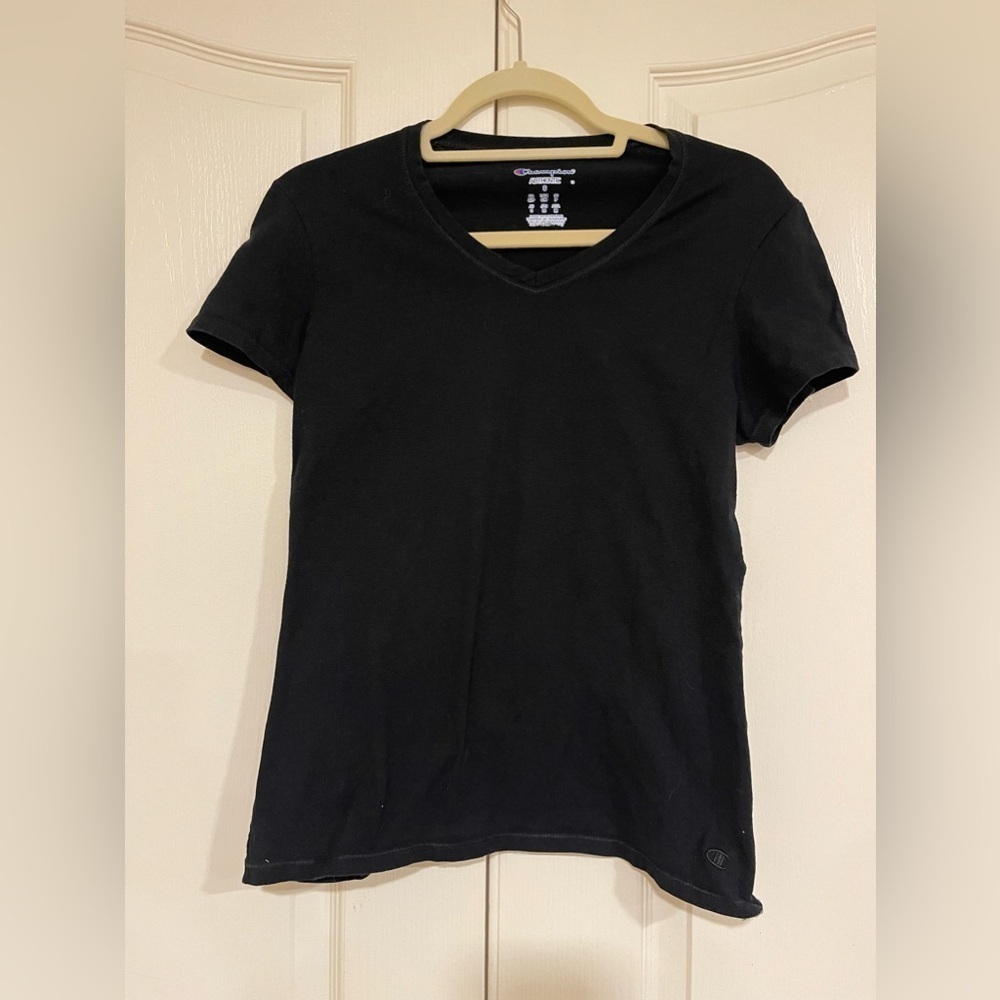 Champion black v neck tshirt